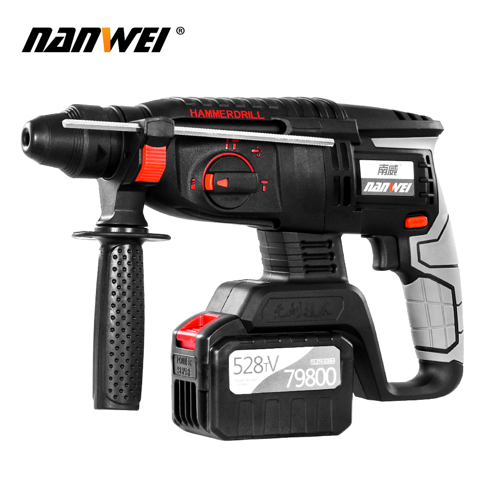 Multifunctional Rotary Hammer Impact Drill cordless lithium battery power drill