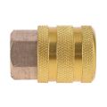 Solid Brass Hardware 1/4" NPT Coupler Female Copper Thickened Inflatable Joint Quick Connect Vehicle Car Accessories