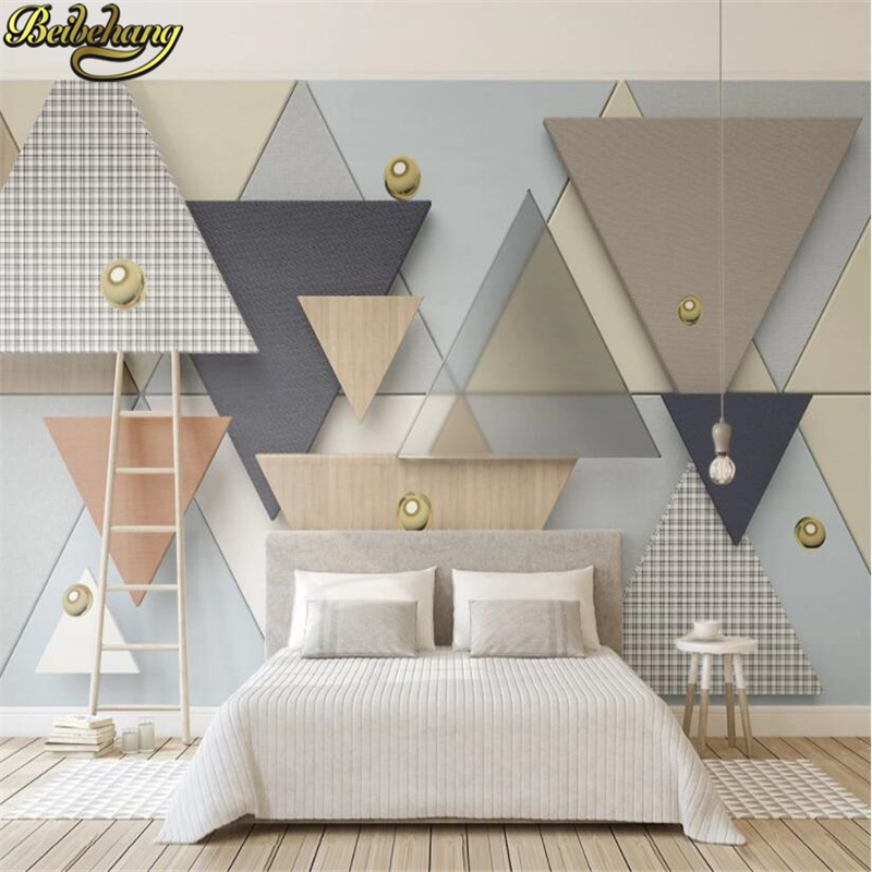 beibehang Custom photo wallpaper mural 3d modern fashion gold checkered geometric soft bag wall papers home decor