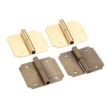 DRELD 2Pcs 33*29mm Brass Furniture Hinges Cabinet Drawer Door Hinge Antique Bronze Decorative Hinges Fittings For Jewelry Box