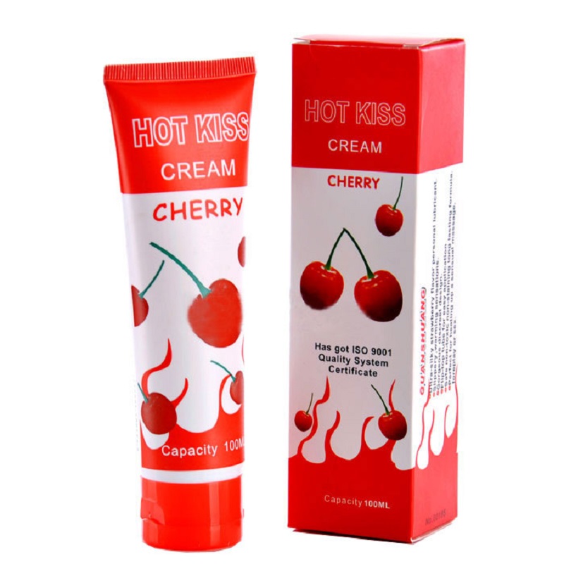 Oral Sex Lubricant Cherry Strawberry Taste Fruit lubricant Oil Perfume Man Lubrication Lube for Anal and Vaginal 100ML*2pcs