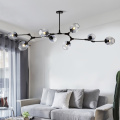 Modern LED Chandelier for Living Dining Room Ceiling Decor Molecular Pendant Lamp Glass Ball Light Black indoor Bedroom lighting