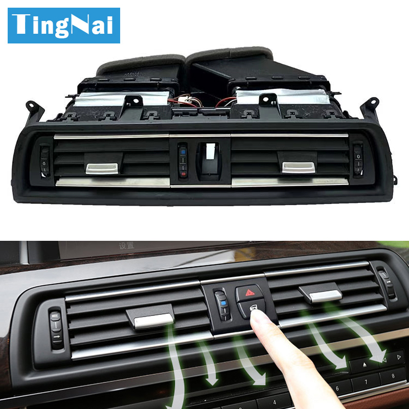 Front Console Dash Air Conditioner Chromed AC Vent Complete Assembly For BMW 5 Series F10 F11 F18 64229166885 64229209136
