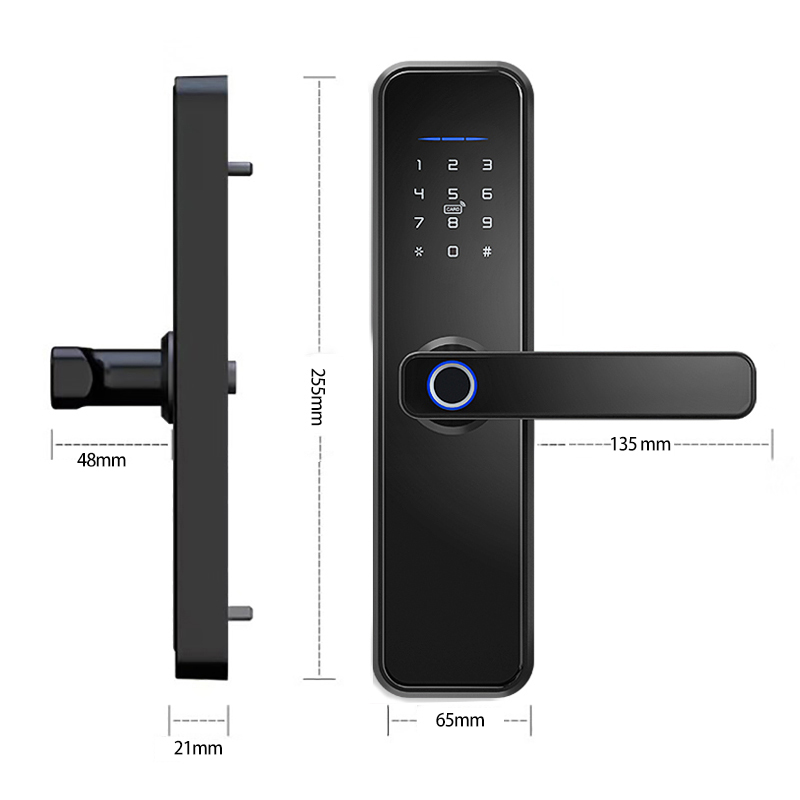Tuya Smart Home Waterproof Wifi Door Fingerprint Lock Smart Lock Fechadura Digital Lock Security Electronic Password RFID Unlock