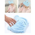 Fashion Cutie Bear dry hair cap Microfiber Hair Turban Water-absorbing thickened hair Quick-drying shower cap