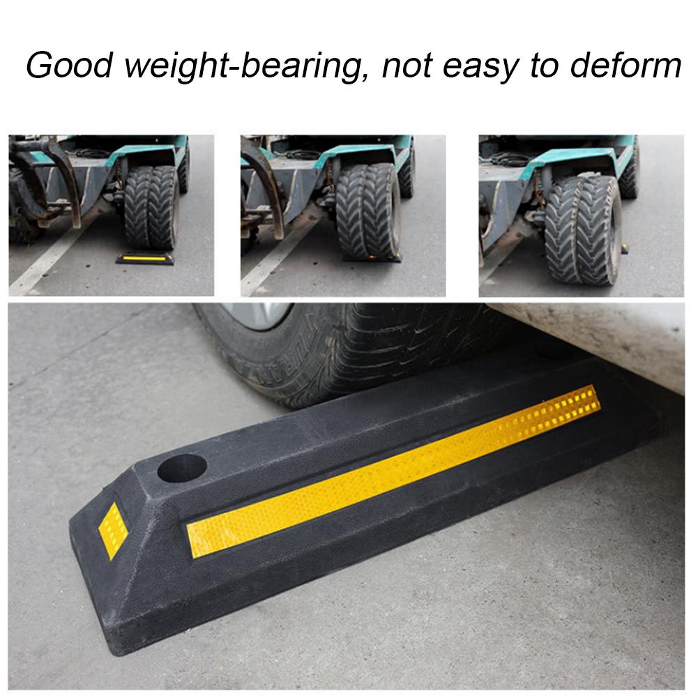 Car Wheel Chock Heavy Duty Antislip Stopper Curbs Auto Wheel Fixed Tires Guide Block Strength For Car Van Truck Parking Safety H