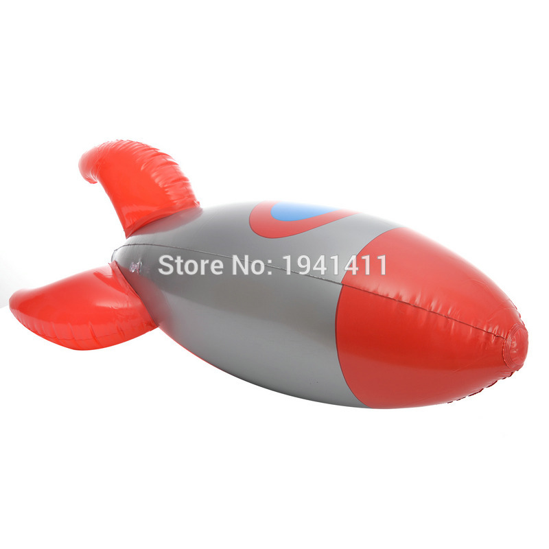 New Inflatable Toys Inflate Red Rocket Model Toys Children Birthday Party Decoration Toys Astronaut Space Spaceship 103*28 CM