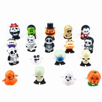 Skeleton Ghost Halloween Surprise Egg Clockwork Wind Up Toy Kid Party Favors L9CD