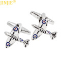 Fashion Plane Style Cufflinks For Mens Hot Sale Real Tie Clip AirPlane Cuff Button Plane Design Cuff links for Men Gifts