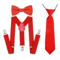 Adjustable Suspenders for Boy and Girls with Bowtie and Necktie