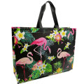 Flamingo Bag Many Colors Polyester Foldable Recycle Shopping Bag Eco Reusable Tote Bag Cartoon Floral Fruit Vegetable Grocery