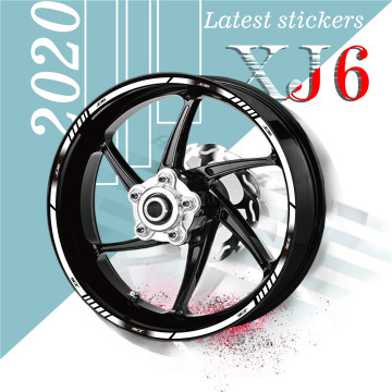 New 20 Pcs Motorcycle Wheel Sticker Waterproof reflectives Rim Sticker decorative decal FOR YAMAHA XJ6 xj6