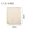 1/3/5Pcs Home Reusable Cotton Food Filter Mesh Bag Nut Milk Wine Strainer Tea Coffee Bean Muslin Soup Filter Kitchen Accessories