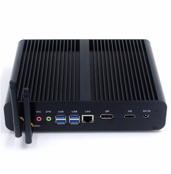 Fanless Mini Computer Intel i7 10710U 10510U Desktop PC Windows 10 12*DDR4 M.2 NVMe+Msata+2.5''SATA HTPC Nettop