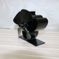 Black Fireplace 4 Blade Thermal Heat Powered Pellet Stove Fan Oven Wood Burner Eco Fan Tools for Decorative Accessories Portal