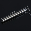 1pc Led UV Flashlight Torch Ultra Violet Light Stainless Steel Mini Pocket Lamp 9.1*1.2cm (Applicable battery AAA )