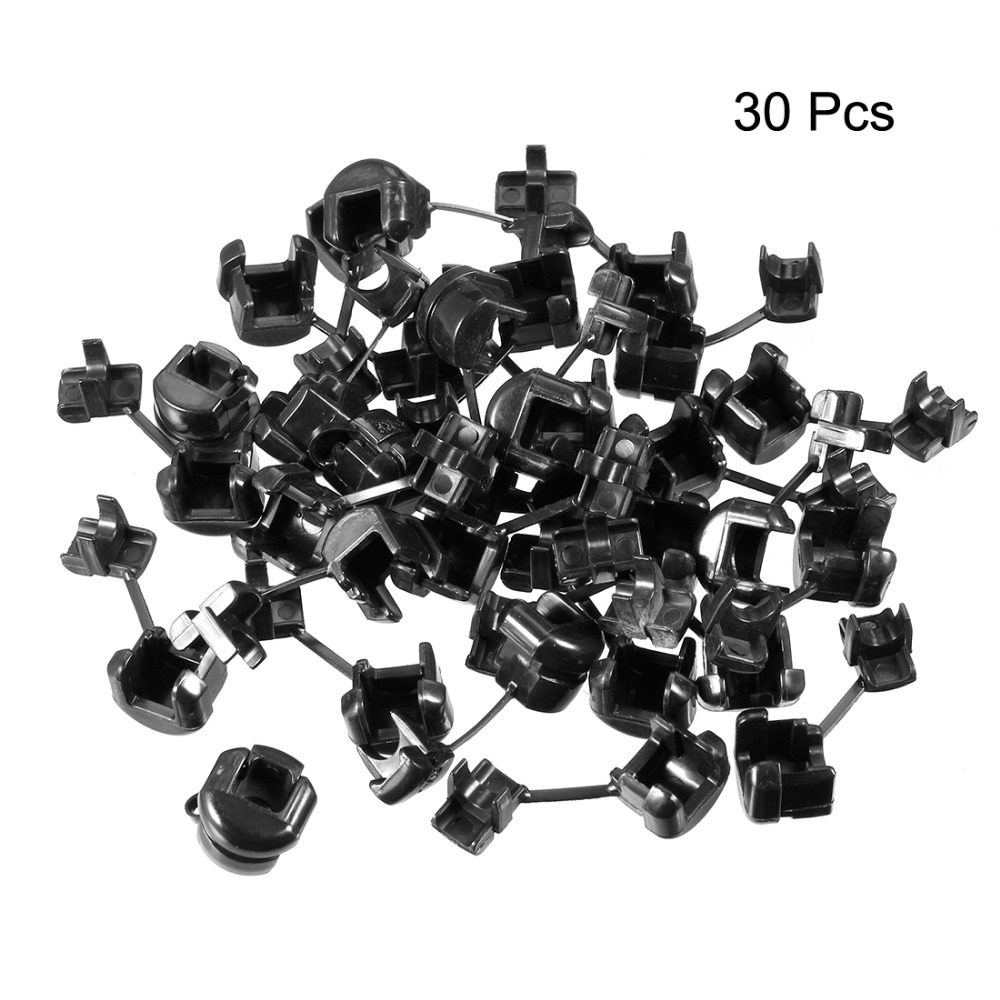 Uxcell 30Pcs/lot 5N-4 Black Nylon Strain Relief Bushing Wires Protectors for 5.6mm Width Flat Cables 13 x 11mm