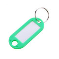 10 PCS Plastic Keychain Key Tags ID Label Name Tags With Split Ring For Baggage Key Chains Key Rings