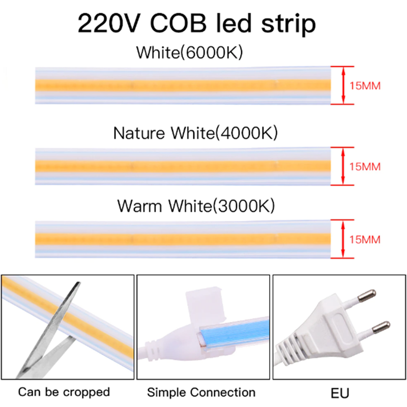 220V 280LED/m Linear Lighting CRI 90 Led Tape