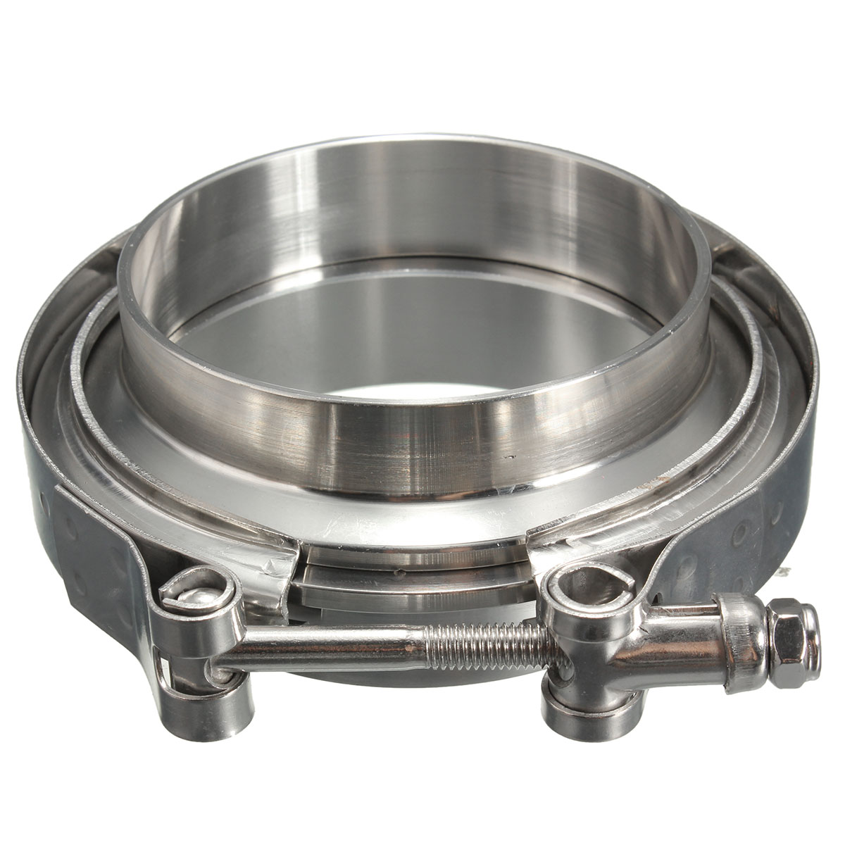 3 Inch 76mm Universal Car Exhaust Turbo Down Pipe Flanges V-Band V Bands Clamp Hoop Stainless Steel Clamps