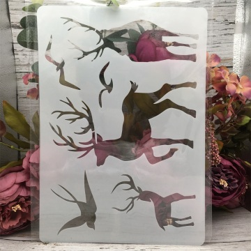 A4 29*21cm Deer Swallow Bird DIY Layering Stencils Painting Scrapbook Coloring Embossing Album Decorative Template