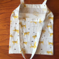 Cotton Linen Eco shopping Tote Shoulder Bag Print Yellow Animal Not a Cat YL