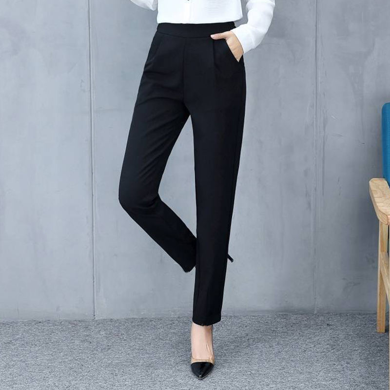 Women Autumn Pants Ankle Pants Female Slim Drape Casual Pants Comfortable and Smooth Trousers UND Sale