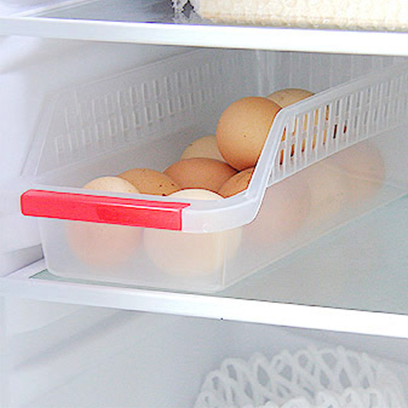 Random Color Plastic Egg Storage Box Refrigerator Convenient Storage Boxes Egg Tray Food Container Kitchen Gadgets Egg Holder