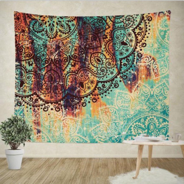 Polyester Wall Tapestry Home Living Decor Space Flower Beach Mat 4 Size Map Flower