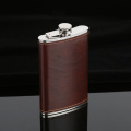 7oz 9oz 8oz Hip Flask Stainless Steel Brown Black PU Leather Premium Portable Vodka and whisky Hip Flask With Funnel Gift Set
