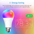 RGB light bulb with wifi control Dimmable Brightest Smart Bulb Color Changing Light LED Smart Bulb Google Compatible Smart Life