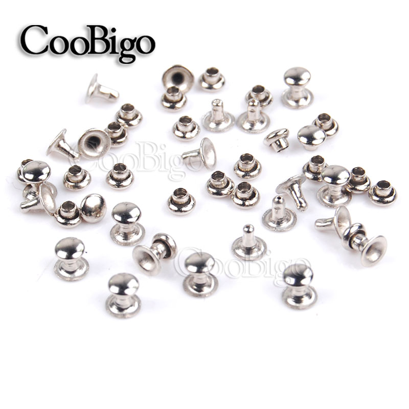 1000sets 3x3mm Metal Single Layer Rivets Studs Round Rapid Spike for Leather Craft Bag Belt Garment Shoes Pets Collar Decor