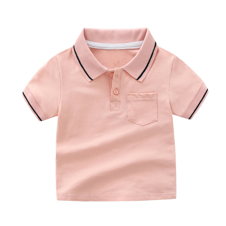 Summer Kids Polo Shirt Boys Short Sleeve Lapel Polos Clothes for Girls Cotton Print Breathable Kids Polo Shirt Children Tops