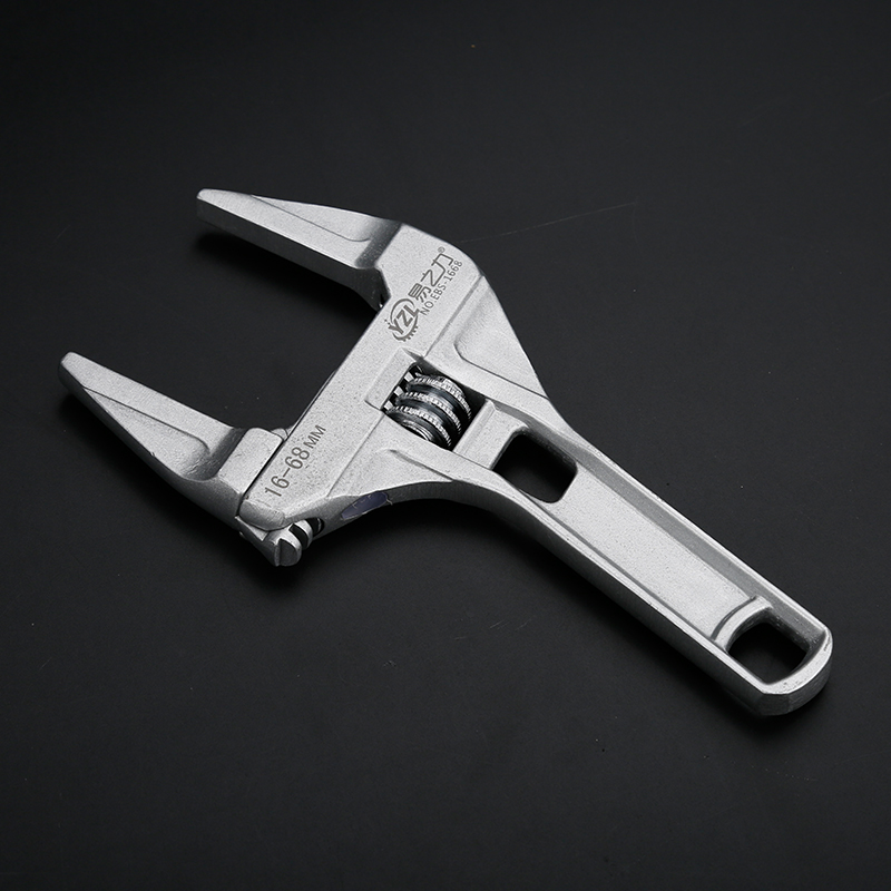 Adjustable Wrench Aluminium Alloy large Open End Wrench Universal Spanner Repair Tool for Water Pipe Screw Bathroom