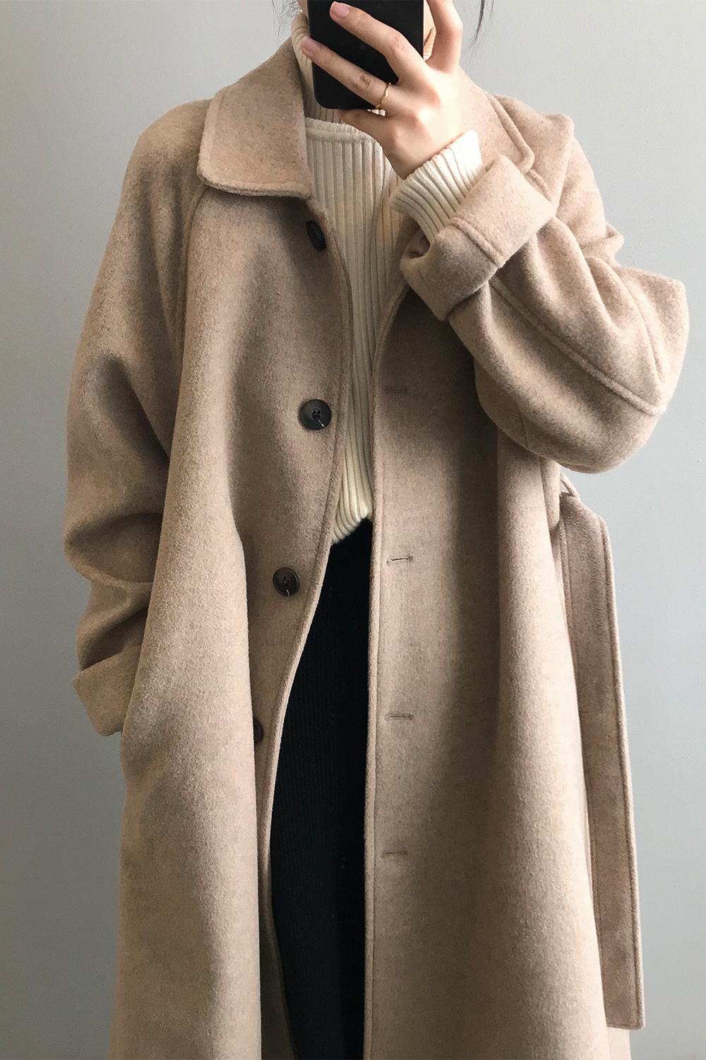 Women's Winter Long Wool Coat Outerwear 2020 Ladies Trench Korean Cashmere Female Loose Warm Clothes Windbreaker Jackets