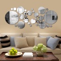 26pcs 3D Mirror Wall Sticker Round Mirror DIY TV Background Bathroom Stickers Wall Decor bedroom Bathroom Home Decoration mirror