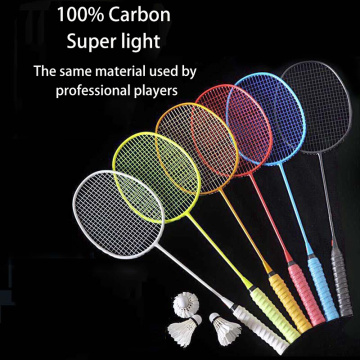 100% Carbon Professional Badminton Racket with bag Ultralight Offensive Badminton Racket Racquet outdoor sports Sporting goods