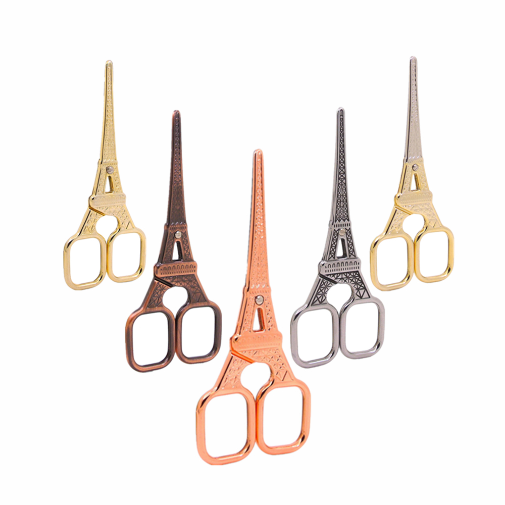 Bliss New 2020 1Pcs Stainless Steel European Vintage Eiffel Tower Scissors Sewing Shears DIY Tools for Sewing and Needlework,Q