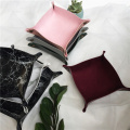 Leather storage tray Jewelry tray Foldable Storage Box PU Leather Square Tray for Dice Table Games Key Wallet Coin Box Tray Desk