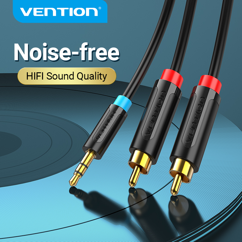 Vention RCA Cable 3.5mm Jack to 2RCA Audio HiFi Stereo Cable for Smartphone Amplifier Subwoofer Home Theater DVD VCD AUX Cable