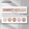 5 Color Shimmer Highlighter Palette Face Contour Shimmer Powder Base Highlight Cosmetics Long Lasting Highlight makeup maquiagem