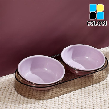 Pet double bowl feeder