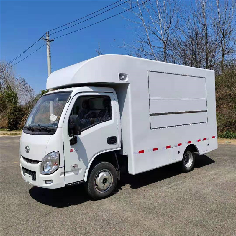 Meat skewers barbecue truck;