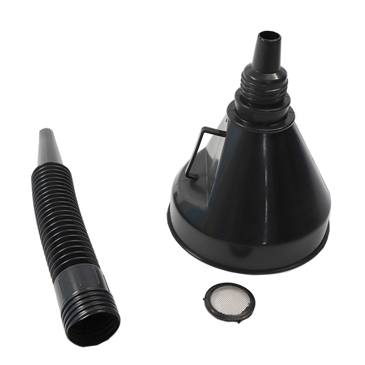 2 in 1 Plastic Funnel Can Spout For Oil Water Fuel Petrol Diesel Gasoline 2018 New Arrive High Quality Car Accessories Black