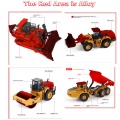 HUINA 1:50 Diecast Model Alloy simulation vehicle Car Die-Cast Dump Truck Bulldozer Wheel Loader Excavator kids toy collectables