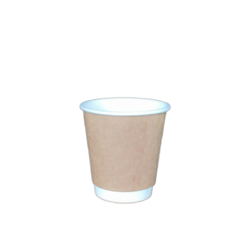 8oz 90mm Bulk Kraft Double Wall Insulated Cups