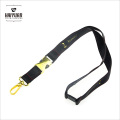 PU Leather Lanyard with Gold Hook and Buckle