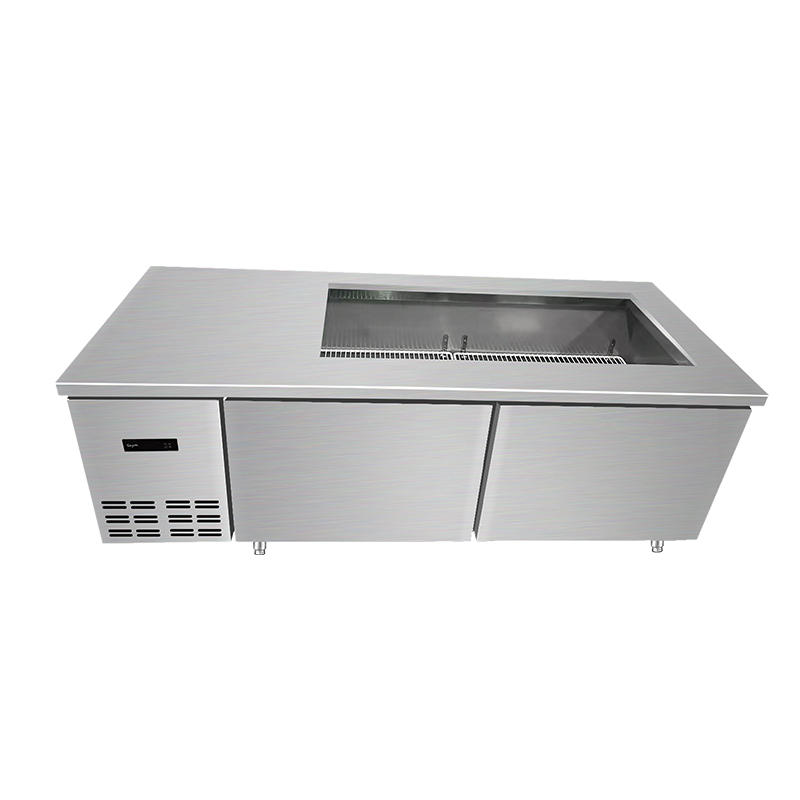 Salad counter refrigerator