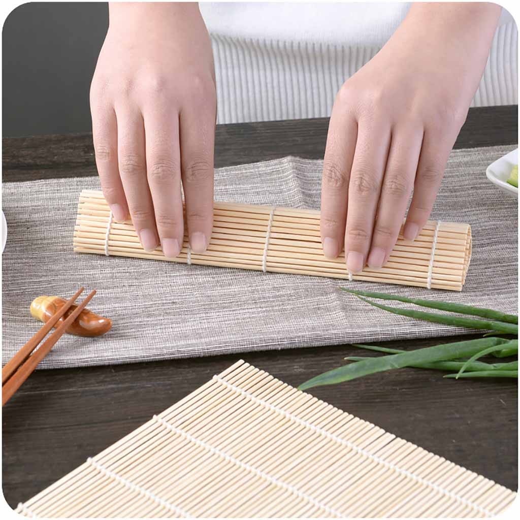 New Arrival Sushi Set Bamboo Tablecloth Roller Rice Spoon Tool Kitchen Diy Accessories Sushi Rice Roller #YL10