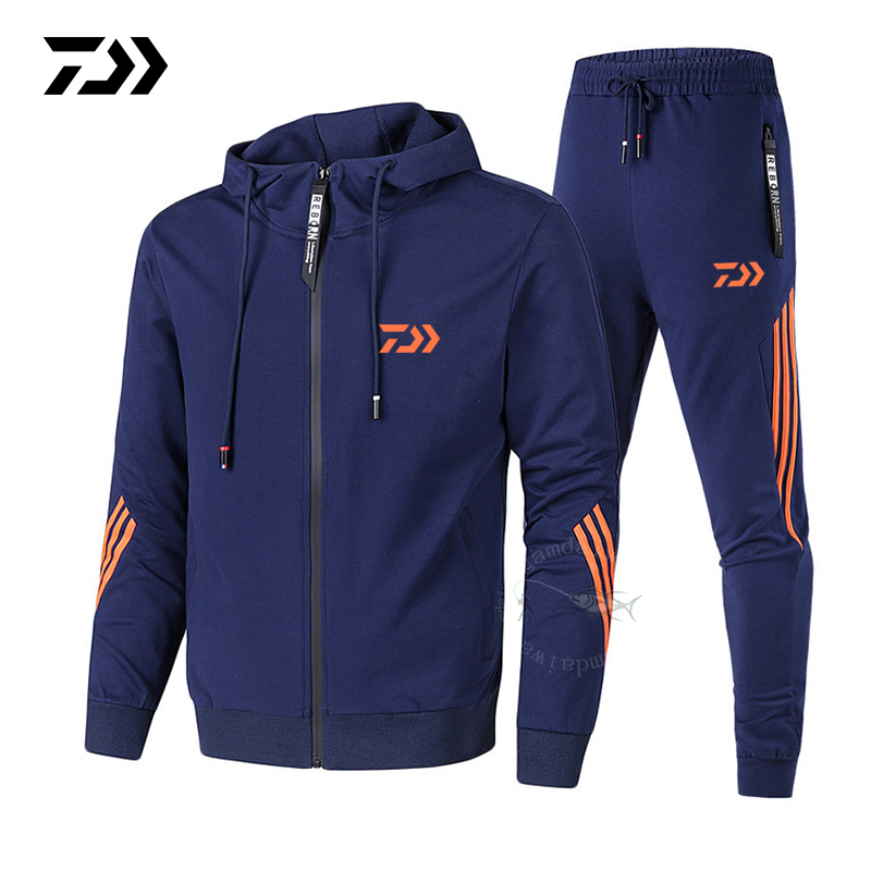 2020 Winter New Fishing Clothing Fleece Daiwa Set Thick Sport Suit Striped Long Sleeve Keep Warm Outdoor Fishing Wear Cycling